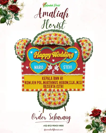Papan Bunga Pernikahan Wonomulyo